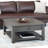 Monroe 38"W Solid Acacia Wood Rustic Square Coffee Table with 2 Drawers and Open Shelf-12130261