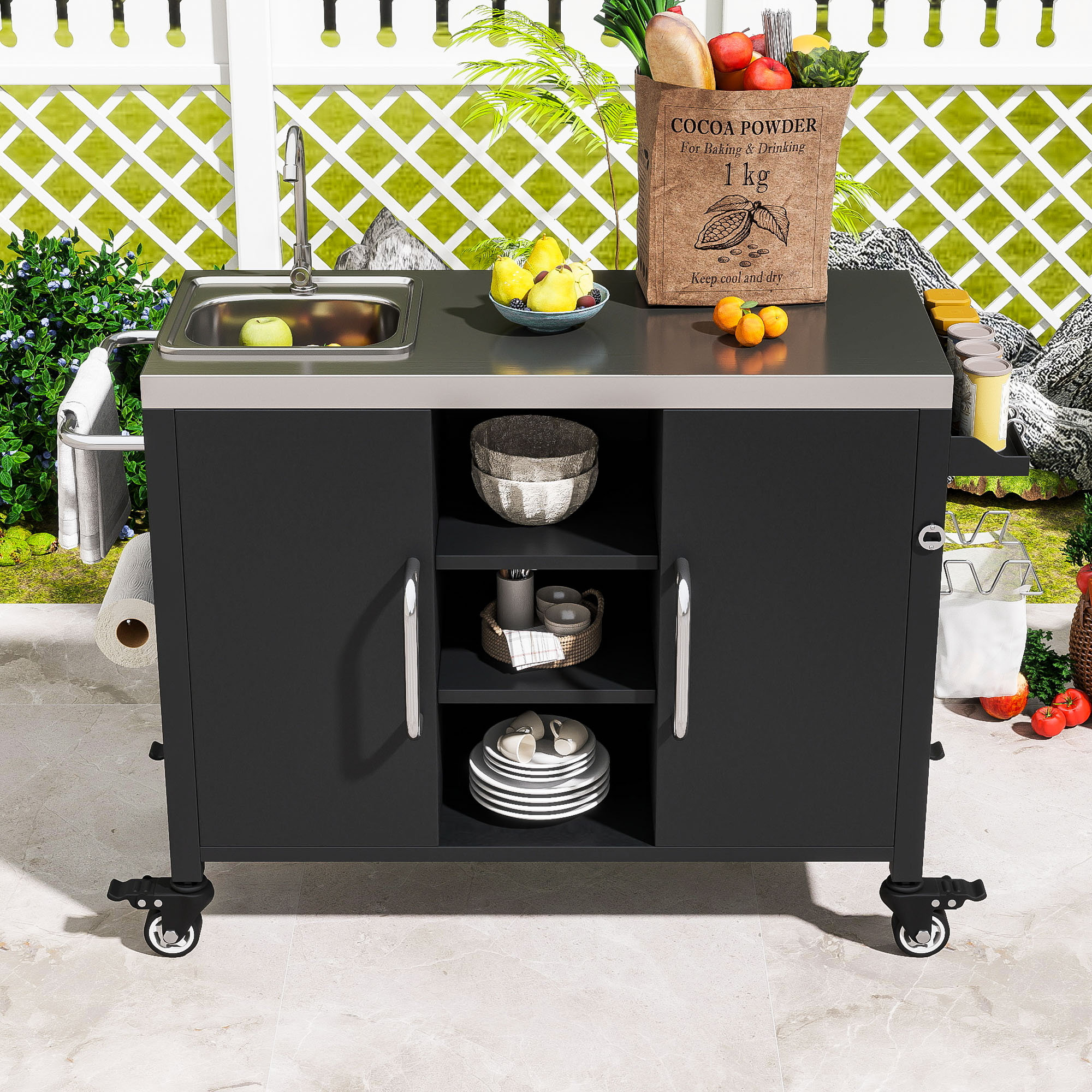 ART SECURITY METAL CORP. Outdoor Kitchen Island with 304 Stainless ...
