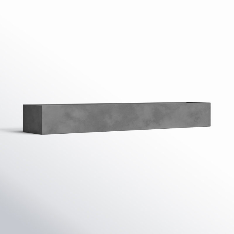 Connoisseur Handmade Planter Box, Gray, 8" H x 31.5" W x 8" D