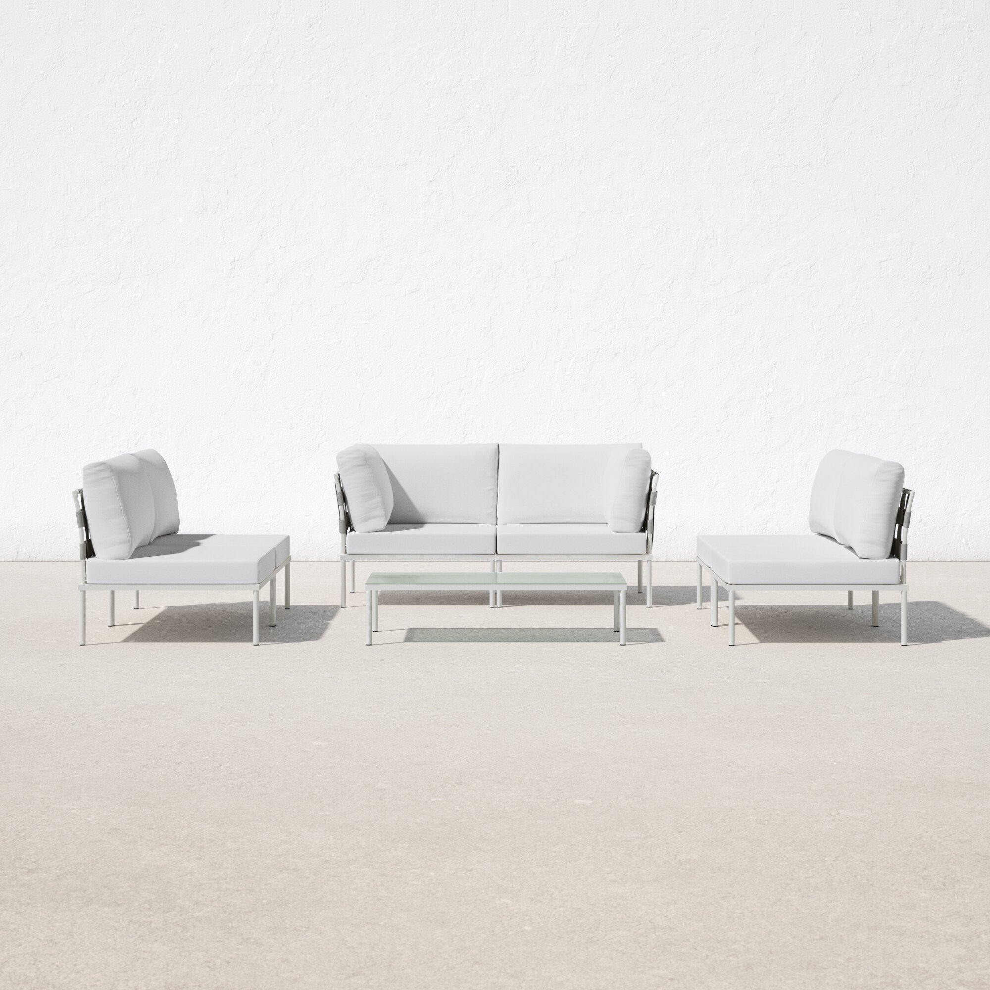 AllModern Carmine 7-piece Outdoor Patio Aluminum Sectional Sofa