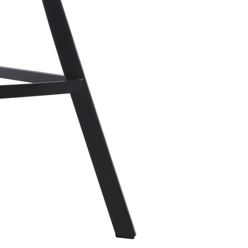 Diannie Upholstered Counter Stool with Metal Frame, Brown/Black