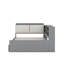 Lit plateforme double avec tablettes, lit gigogne et tête de lit-1182322496