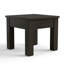 Natural Solid Wood End Table With Diamond Pastoral Pattern Inlay Design, Concealed Handle Drawer Nightstand -452198324
