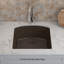 Évier de cuisine 23 po x 21 po en quartz platine, évier simple en forme de D, évier encastré, évier encastré, évier de cuisine en granit-101021181