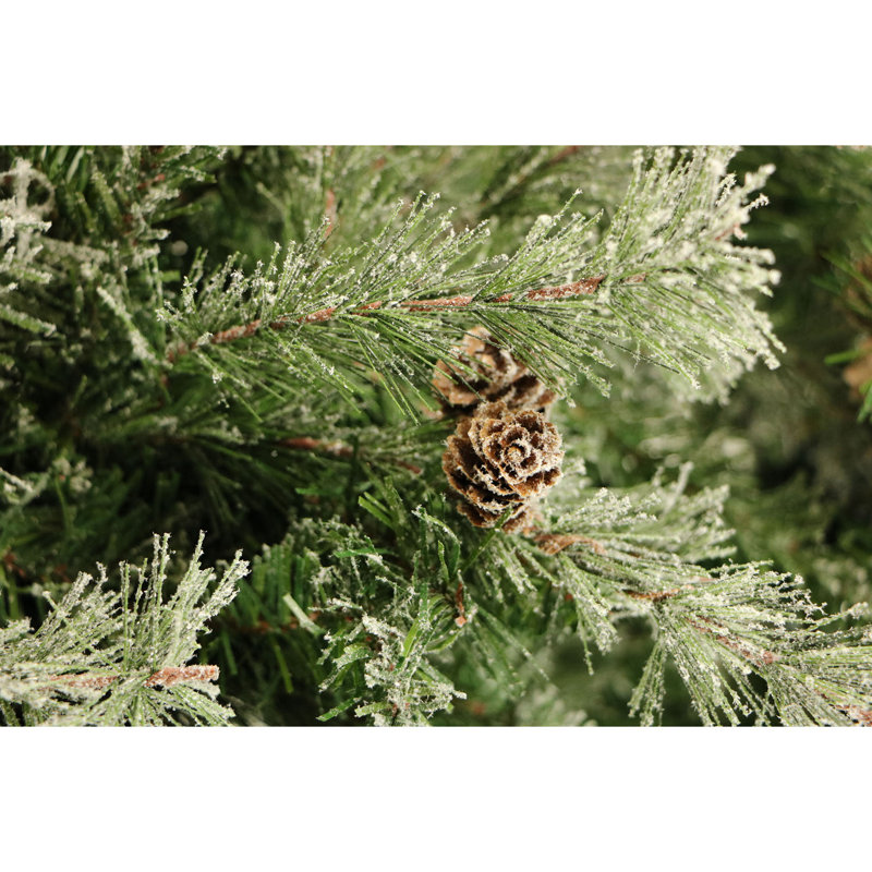 Buffalo Fir 6.5 Ft Slim Artificial Christmas Tree with Multicolor LED Lights