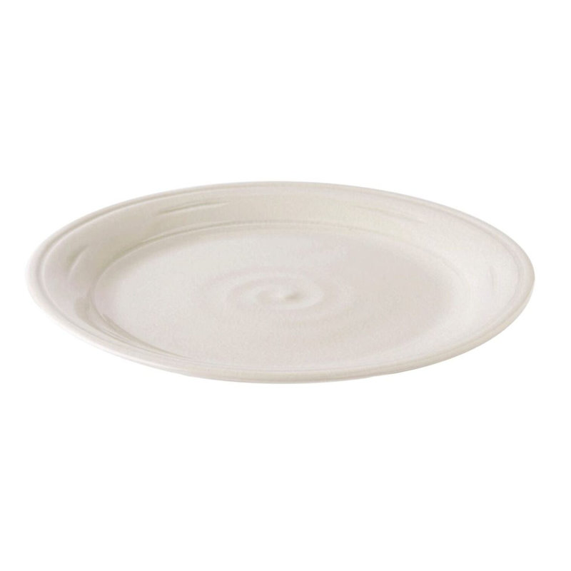 Belmont Handmade Stoneware Dinner Plate, Crackle Ivory