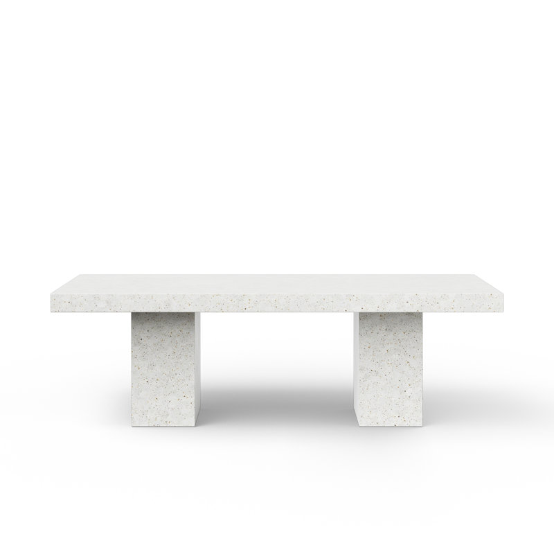 Mixx Elcor 82.75, 95" L x 47" W, Standard Table (30.5" Height), Ivory Terrazo