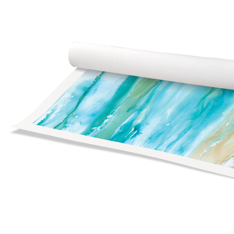 Coastal Abstract II - Peinture, Papier, H 16 po x l 12 po x P 0,1 po