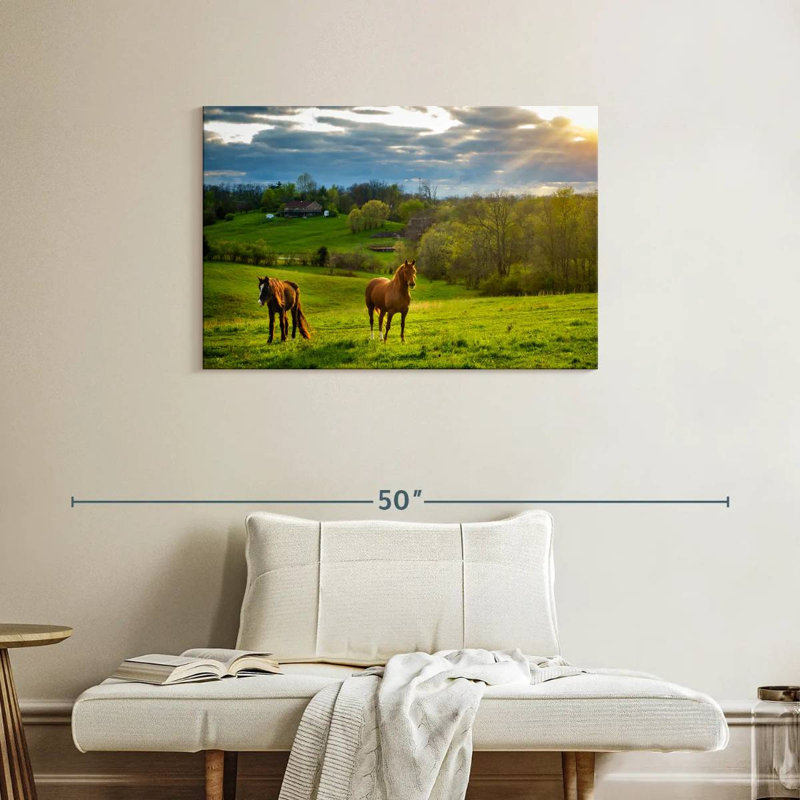 Horse Farm, 24" H x 36" W