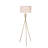64.5" Tall "Ester" Mid-Century Metal Floor Lamp, Hourglass Design, Matte Gold