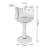 Hello Kitty LED Handheld Mirror, Makeup Vanity Mirror with Standing Base and Adjustable Brightness