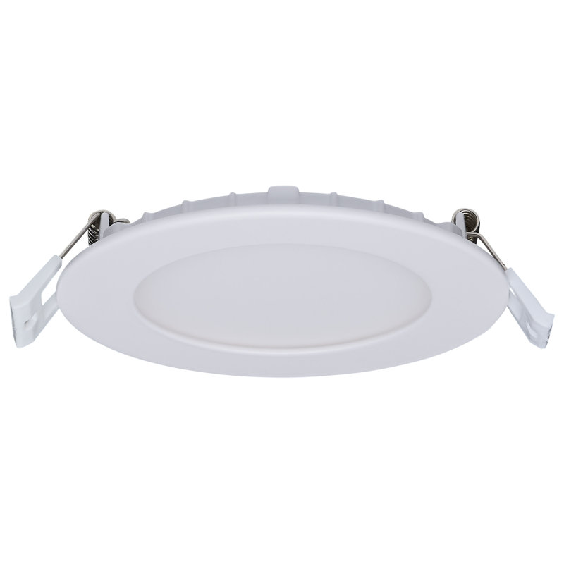8/12 Watt LED Direct Wire Downlight 27K/3K/35K/4K/5K CCT Remote Driver 4 Inch Round Flat Face Dual Dimming