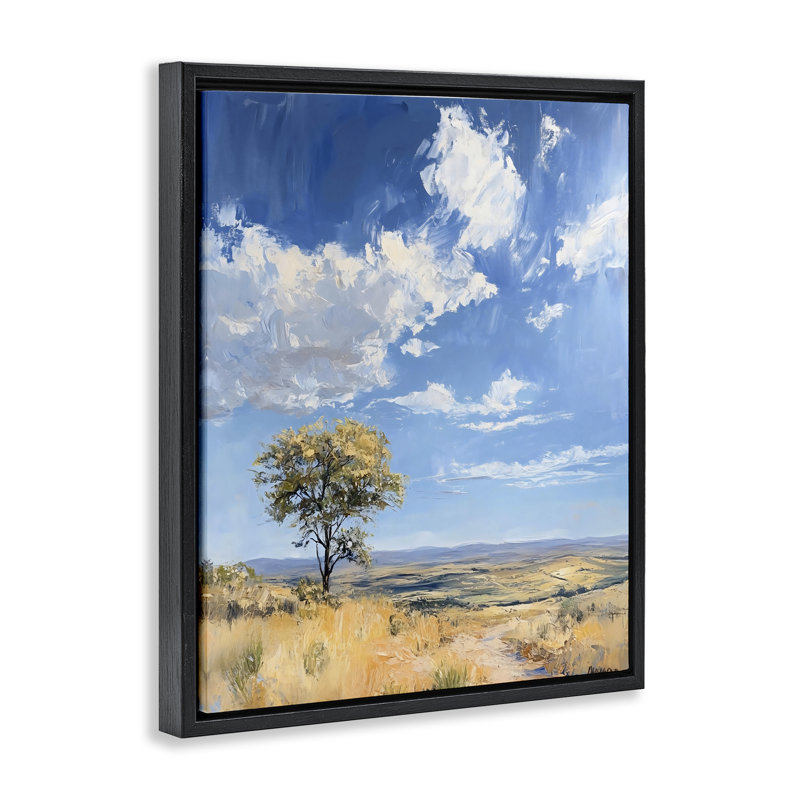 Cadre flottant Vast Landscape Splendor, design par Franklyn Gregory, Cadre flottant noir de jais, H 21 po x l 17 po