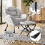 Chaise avec accoudoirs rembourrée avec repose-pieds et repose-pieds moderne-100764245