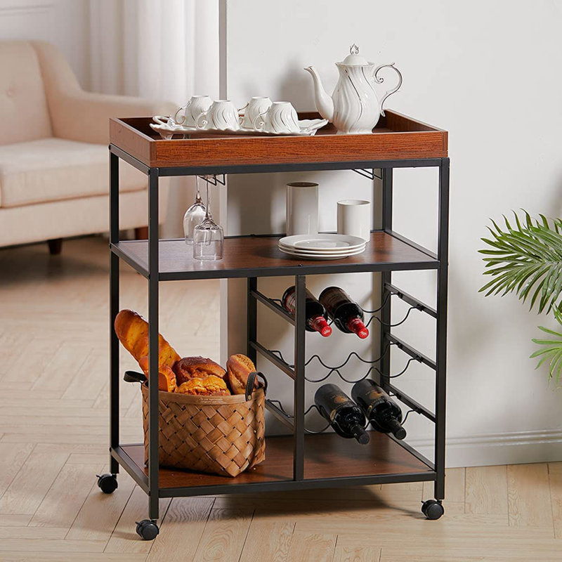 Walczak Metal Bar Cart