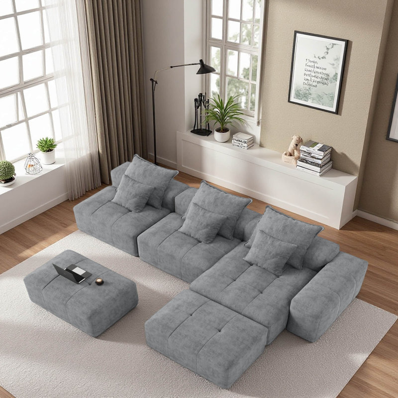 Canapé modulaire surdimensionné Modern, Gris