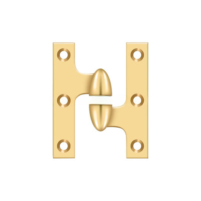 Charnière Deltana OK5032BCR003-R 5 po x 3-1 / 4 po en laiton poli PVD