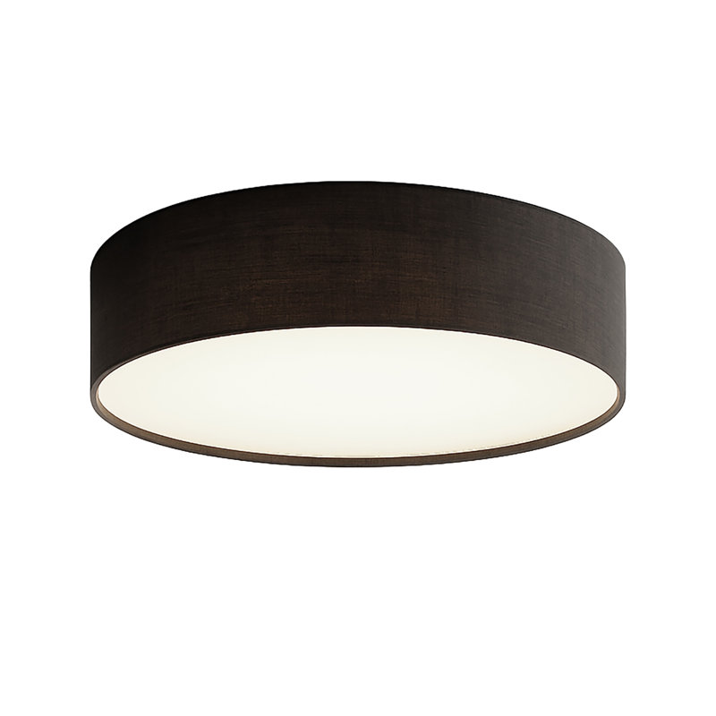 Plafonnier encastré 1 lumière Raasch, H 3,74 po x l 12 po x P 12 po, Noir