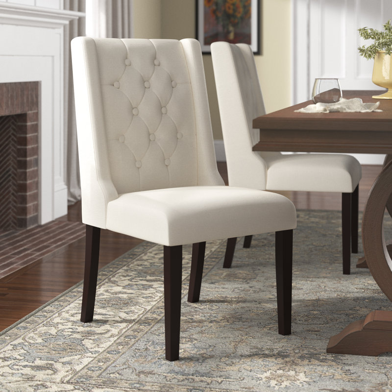 Chaise d'appoint rembourrée Bratton, blanc
