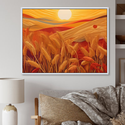 Golden Harvest Cord Field V sur toile