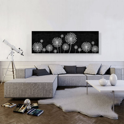 Pissenlit noir et blanc - impression sur toile tendue