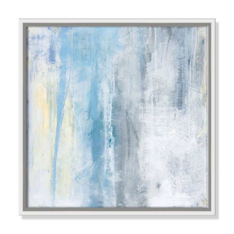 Coastal Breeze 1 - Cadre flottant, reproduction d'art sur toile, Cadre blanc, H 24 po x l 24 po x P 2 po
