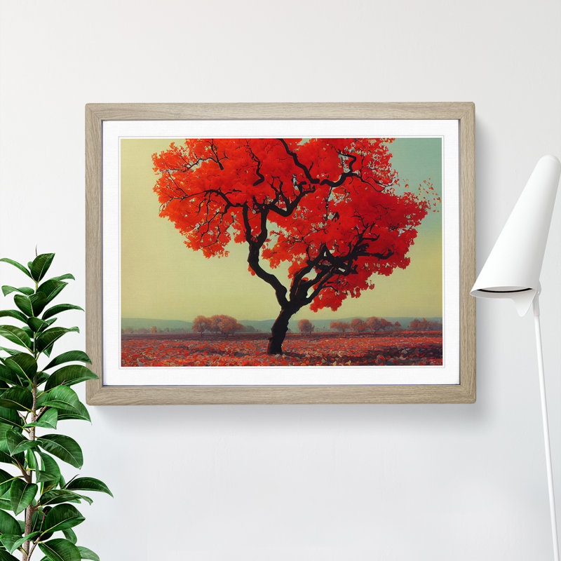 Flawless Tree - Single Picture Frame Print, 34cm H x 46cm W x 2cm D, Oak Framed