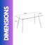 Anayeli Glass Top Metal Base Dining Table