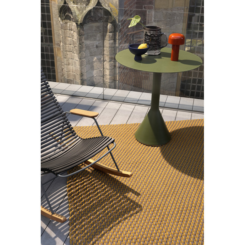 Lace Area Rug in Mustard Taupe, Rectangle 5'3" x 7'6"