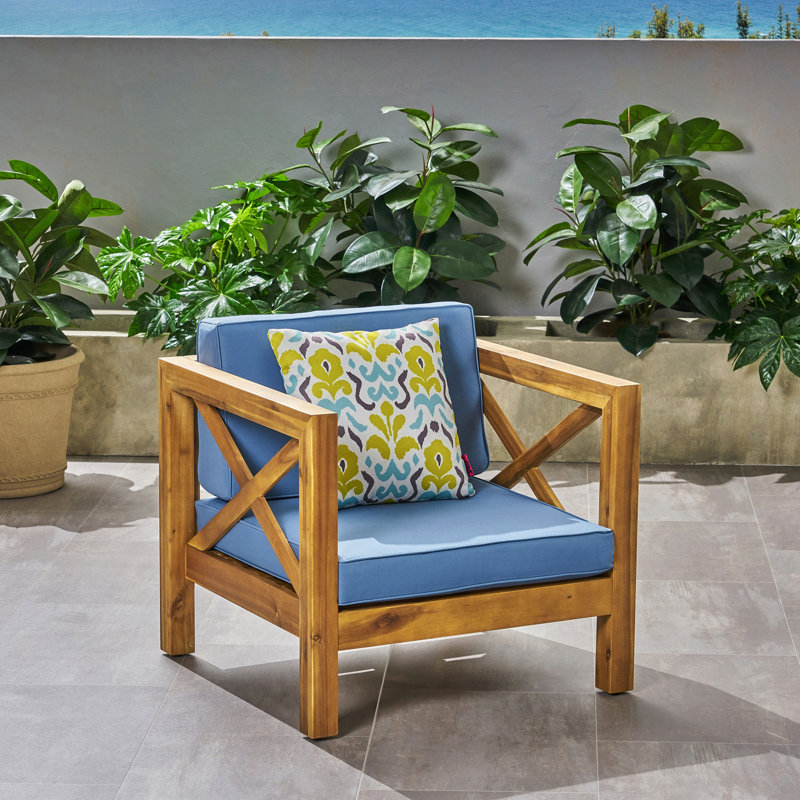 Chaise d'extérieur pour club, Bleu