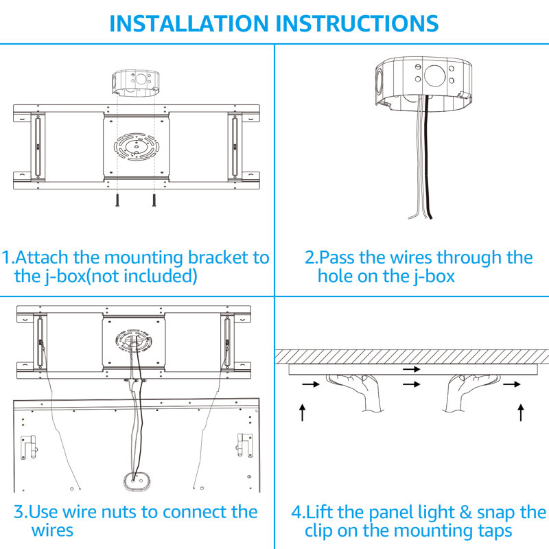 Dimmable LED Flat Panel Light Surface Mount Light Fixtures, White