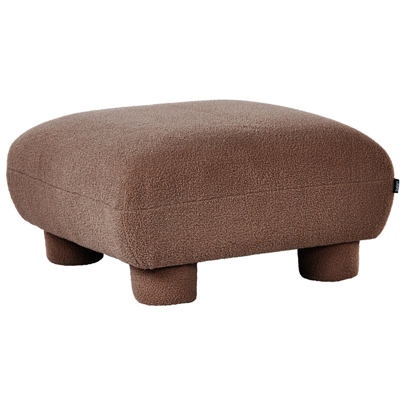 78cm Wide Square Solid Colour Standard Ottoman, Brown, Brown