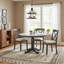 Ensemble de table de cuisine en bois massif 5 pièces avec 4 chaises assorties pour coin-repas-26216490-26216488