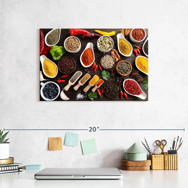 Yarlin Table Of Herbs And Spices, 8" H x 12" W
