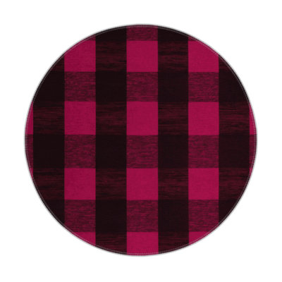 Checkered Red Indoor and Outdoor Area Rug