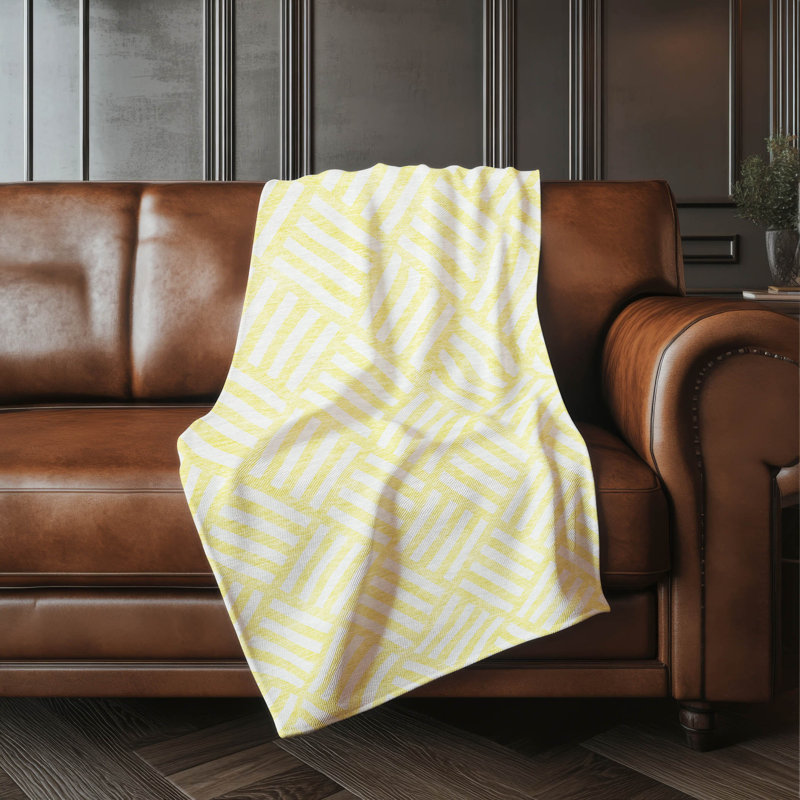 Jeté carré Addison Sherpa ASB620, Jaune