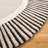107 Hand Tufted Wool/Viscose/Cotton Striped Rug in Gray/Black-1867676137
