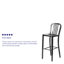 Tabouret de comptoir de 24 po en métal de qualité commerciale avec repose-pieds Carouthers par Flash Furniture-70482175-33123336