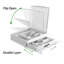 Double Layer Flatware Organizer With Lid(White)