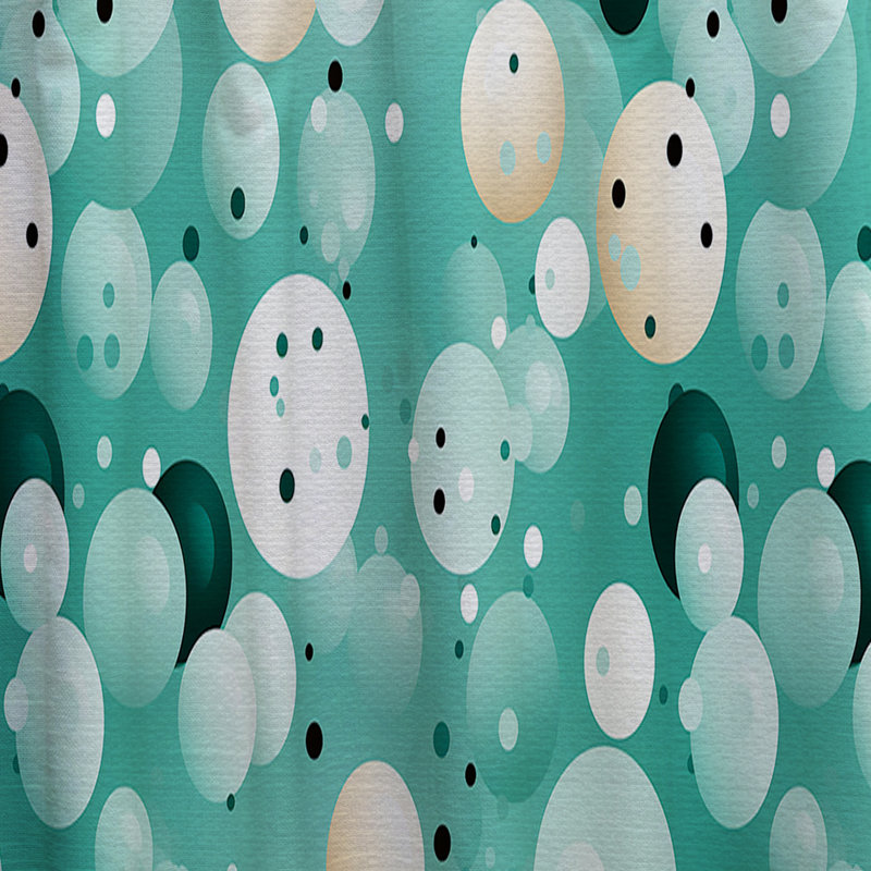 Motif à pois Coastal Tranquility - Rideau à pois - Velours obscurcissant - 1 panneau, L 52 po x L 95 po