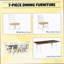 Ensemble de mobilier de piscine extérieure, ensemble de mobilier de jardin