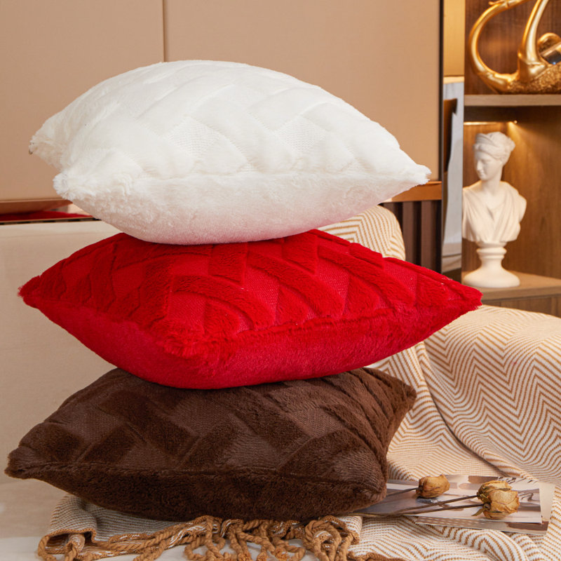 (Housses avec insertions) Housses de coussin 18 po, Brun