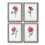 Watercolor Floral Contour I - ensemble de 4 peintures encadrées-2043580267-2043580269