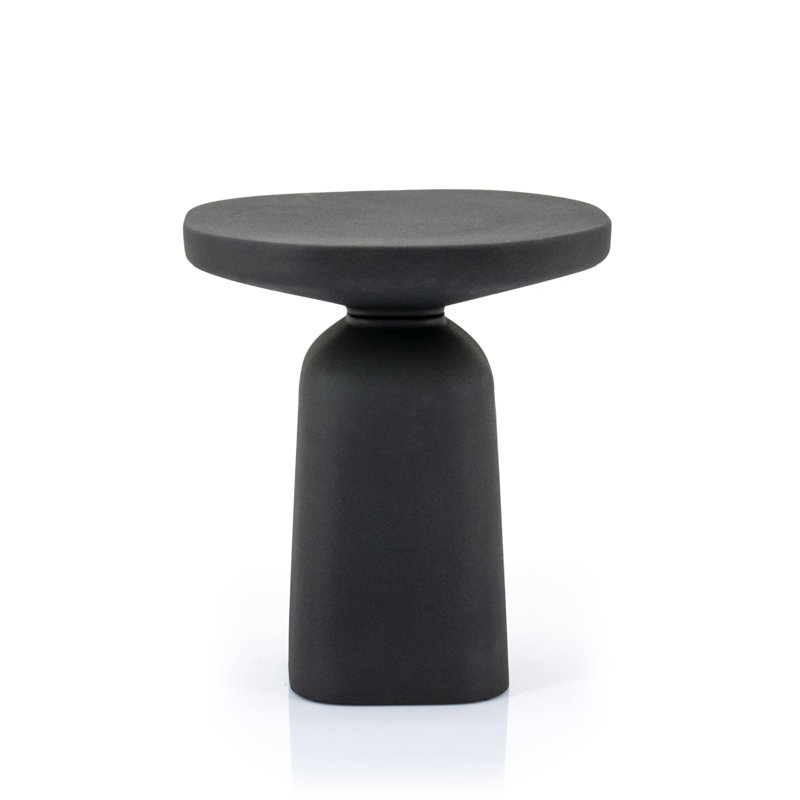 Black Aluminum Rectangular Coffee Table with Coated Finish