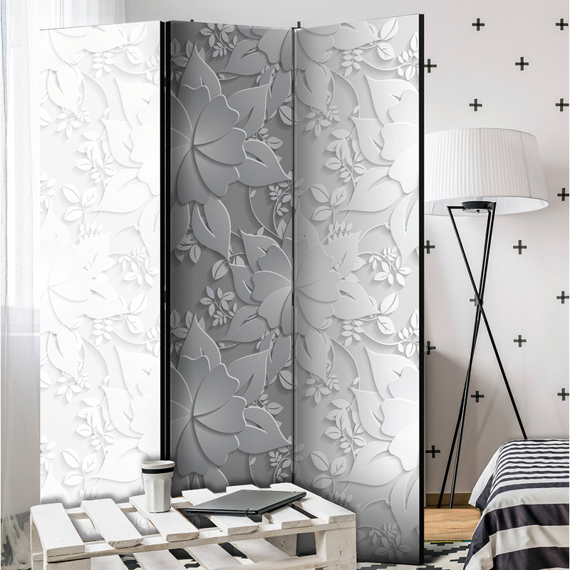 Orellana 225cm W x 172cm H Solid Wood Folding Room Divider, 3