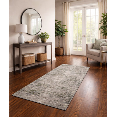 Tapis vert rayé Livigno 1241
