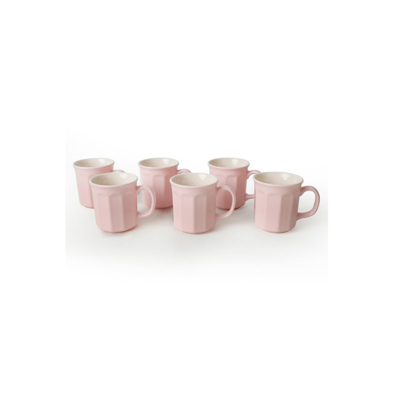 Ensemble de grandes tasses (6 pièces), Rose