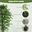 Arbre artificiel de 8 pi de hauteur, ficus en soie pour la décoration de bureau personnel