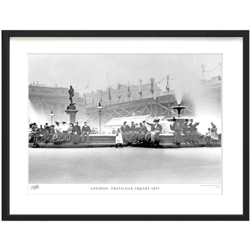 London, Trafalgar Square 1897 by Francis Frith - Single Picture Frame Print, 28cm H x 36cm W x 2.3cm D
