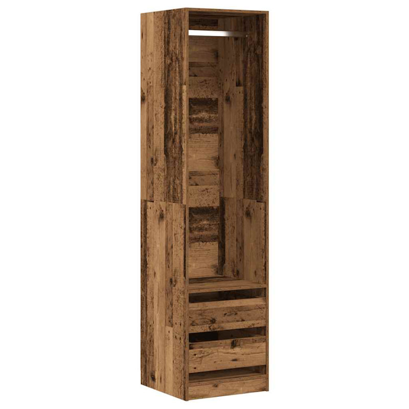 Audriella Manufactured Wood Wardrobe, Old Wood